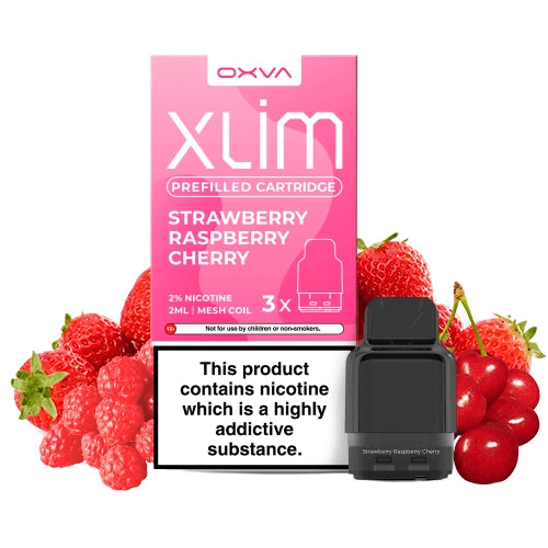 Oxva Xlim Cápsula Sabor Strawberry, Raspberry Cherry 20mg